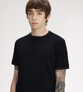 Fred Perry Camiseta Twin Tipped azul marino