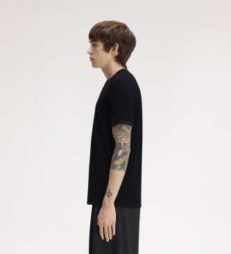 Fred Perry Camiseta Twin Tipped azul marino