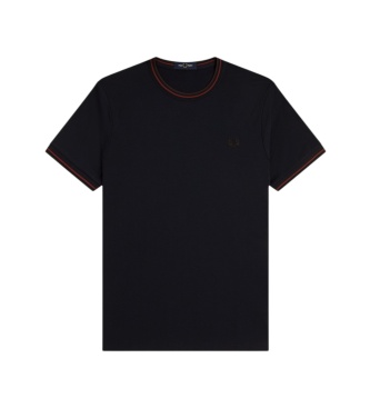 Fred Perry Camiseta Twin Tipped azul marino