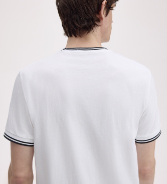 Fred Perry Camiseta Twin Tipped blanca