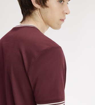 Fred Perry Camiseta Twin Tipped burdeos