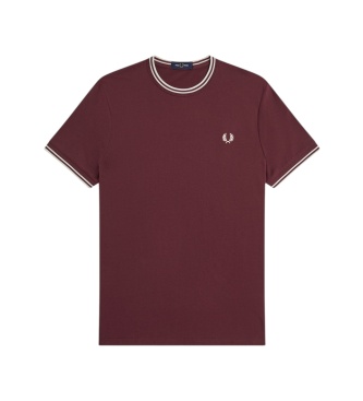 Fred Perry Camiseta Twin Tipped burdeos