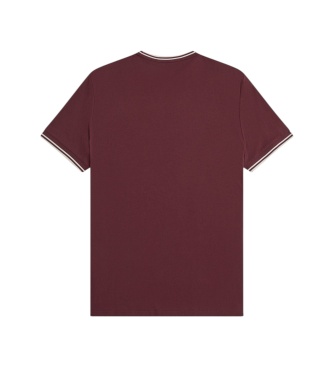 Fred Perry Camiseta Twin Tipped burdeos