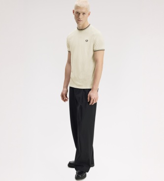 Fred Perry Camiseta Twin Tipped beige
