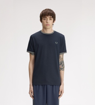 Fred Perry Camiseta Twin Tipped marino claro
