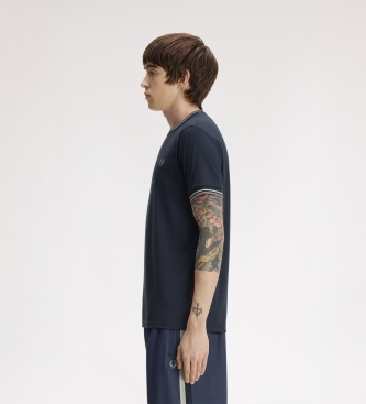 Fred Perry Camiseta Twin Tipped marino claro