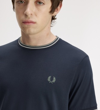 Fred Perry Camiseta Twin Tipped marino claro