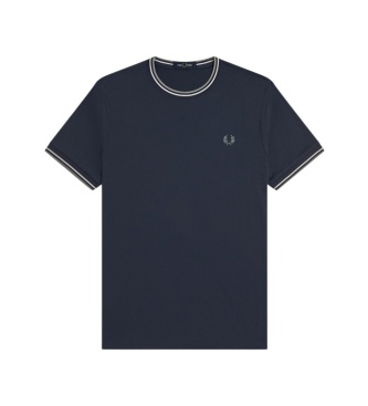 Fred Perry Camiseta Twin Tipped marino claro