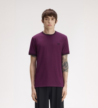 Fred Perry Camiseta Twin Tipped lila