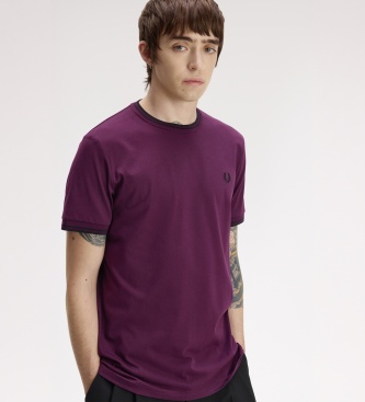 Fred Perry Camiseta Twin Tipped lila