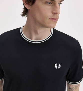 Fred Perry Camiseta Twin Tipped negra