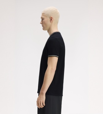 Fred Perry Camiseta Twin Tipped negra