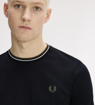 Fred Perry Camiseta Twin Tipped negra