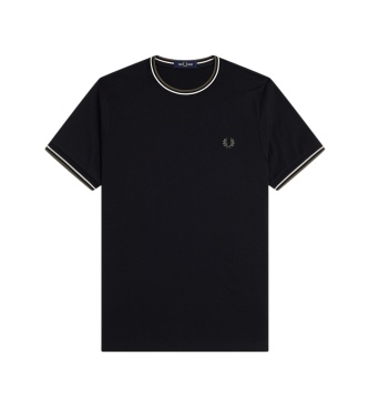 Fred Perry Camiseta Twin Tipped negra