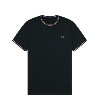 Fred Perry Camiseta Twin Tipped verde oscuro