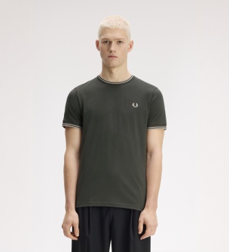 Fred Perry Camiseta Twin Tipped verde