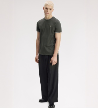Fred Perry Camiseta Twin Tipped verde
