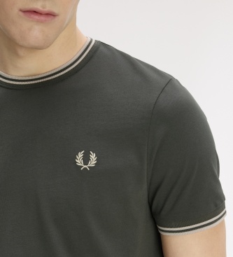 Fred Perry Camiseta Twin Tipped verde