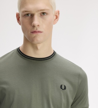 Fred Perry Camiseta Twin Tipped verde claro