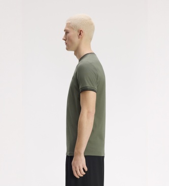 Fred Perry Camiseta Twin Tipped verde claro