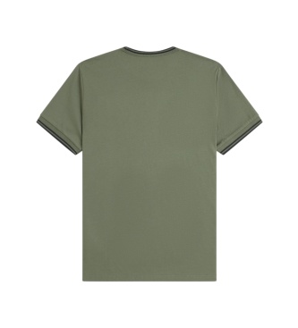 Fred Perry Camiseta Twin Tipped verde claro