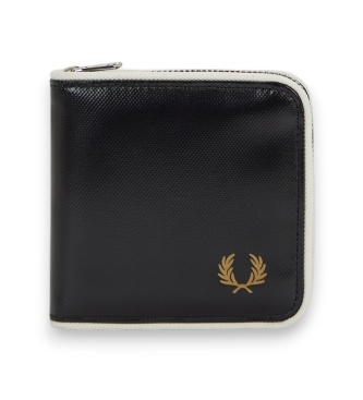 Fred Perry Cartera Classic con cremallera negra