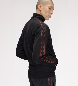 Fred Perry Giacca da tuta Contrast Tape nera