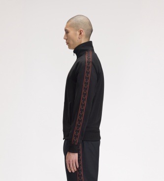Fred Perry Giacca da tuta Contrast Tape nera