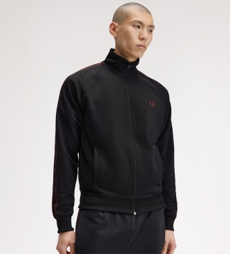 Fred Perry Giacca da tuta Contrast Tape nera