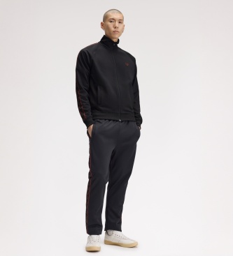 Fred Perry Giacca da tuta Contrast Tape nera