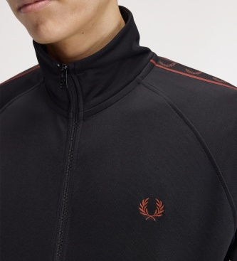 Fred Perry Giacca da tuta Contrast Tape nera