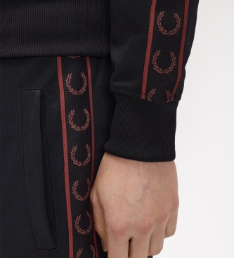 Fred Perry Giacca da tuta Contrast Tape nera