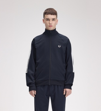 Fred Perry Giacca da tuta Printed Tape blu navy