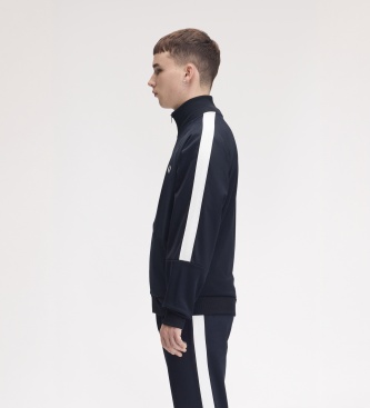 Fred Perry Giacca da tuta Printed Tape blu navy