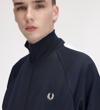 Fred Perry Giacca da tuta Printed Tape blu navy