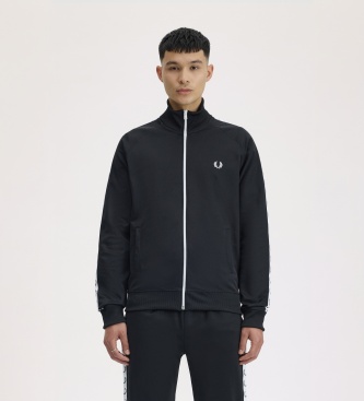 Fred Perry Taped sweatjakke sort