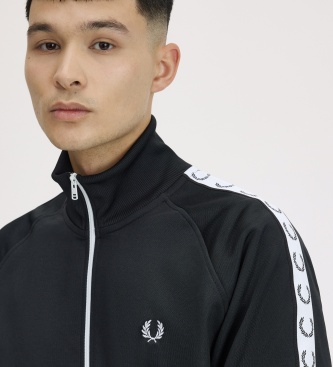 Fred Perry Taped sweatjakke sort