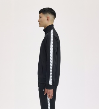 Fred Perry Taped sweatjakke sort