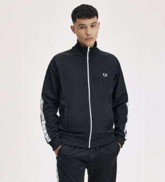 Fred Perry Taped sweatjakke sort
