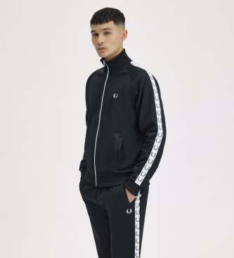 Fred Perry Taped sweatjakke sort