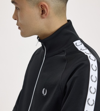 Fred Perry Taped sweatjakke sort