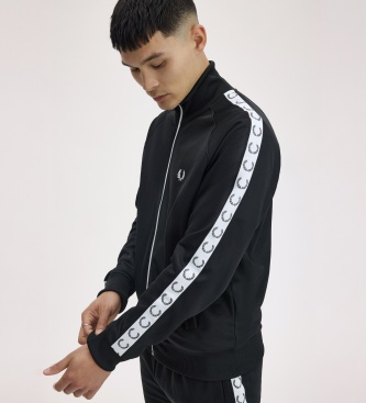 Fred Perry Taped sweatjakke sort