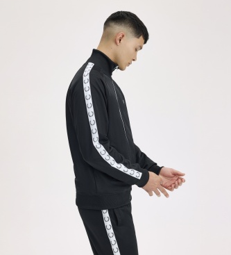 Fred Perry Taped sweatjakke sort