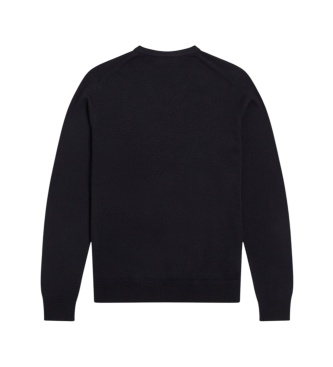 Fred Perry Marineblauwe Classic trui met V-hals