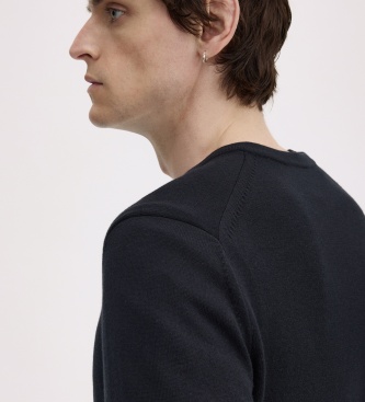 Fred Perry Zwarte Classic trui met V-hals