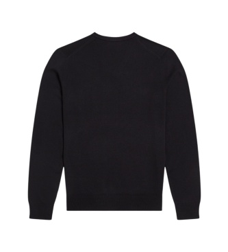 Fred Perry Zwarte Classic trui met V-hals