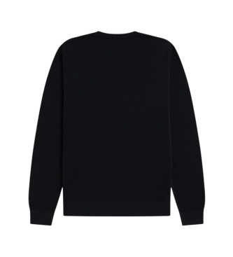 Fred Perry Piqué-gebreide trui marineblauw