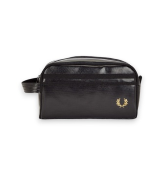 Fred Perry Neceser de poliéster recubierto negro
