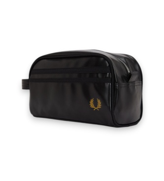 Fred Perry Neceser de poliéster recubierto negro