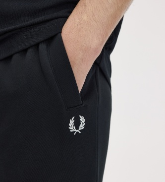 Fred Perry Črne trenirke Loopback